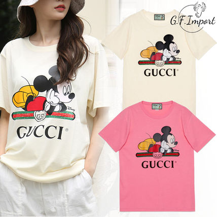 GUCCI 2020 21AW Street Style Collaboration Cotton Short Sleeves Oversized 