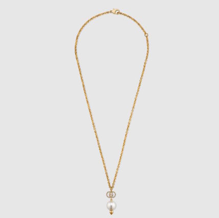 GUCCI 2019 20AW Interlocking G Necklace With Pearl 582806 J1D51 8516 