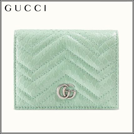 GUCCI GG Marmont Gg Marmont Python Card Case Wallet 466492 L2DLP 3926 