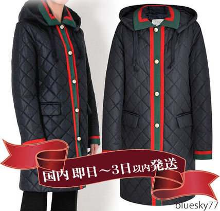 GUCCI Nylon Plain Long Down Jackets 473850 