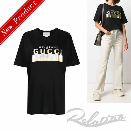 GUCCI 2020 21AW Crew Neck Cotton Short Sleeves Logo T Shirts 615044 XJCRC 1082 
