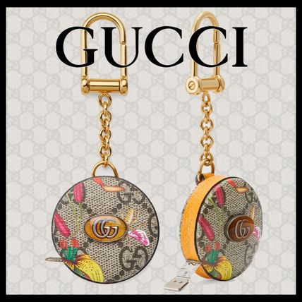 GUCCI Ophidia 2020 SS Ophidia Gg Flora Measuring Tape Keychain 598666 92YDC 9799 