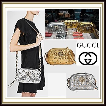 GUCCI GG Marmont Studded Elegant Style Crossbody Logo Shoulder Bags 447632 DMKJT 8179 