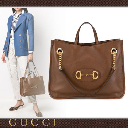GUCCI 2020 SS Casual Style A4 2WAY Chain Plain Leather Office Style 6211441U10G 
