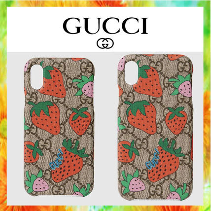 GUCCI GG Supreme 2019 20AW Monogram Unisex Blended Fabrics Street Style Leather