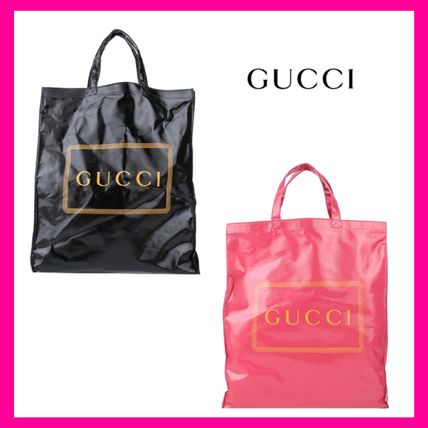 GUCCI 2020 SS Casual Style Unisex Street Style Logo Totes 
