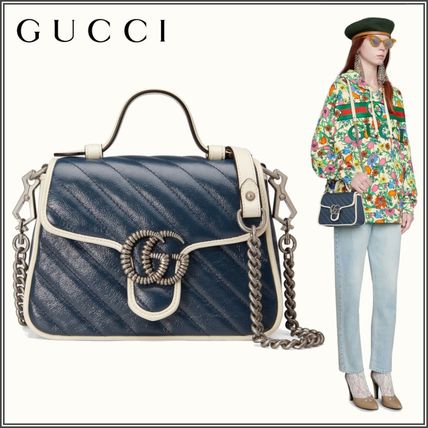 GUCCI GG Marmont Gg Marmont Mini Top Handle Bag 583571 0OLFN 4186 