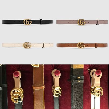GUCCI GG Marmont 2019 SS Plain Leather Elegant Style Belts