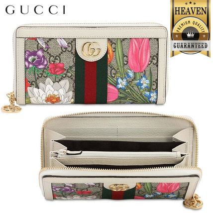 GUCCI GG Supreme 2020 SS Ophidia Gg Flora Zip Around Wallet 523154 92YBC 9759 