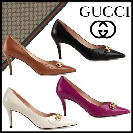 GUCCI 2020 SS Plain Leather Pin Heels