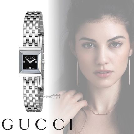 GUCCI Casual Style Unisex Square Quartz Watches Jewelry Watches