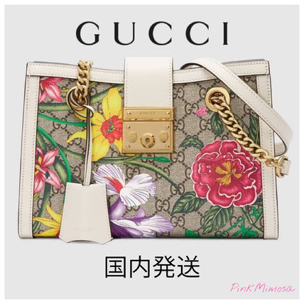 GUCCI 2020 SS Padlock Gg Flora Small Shoulder Bag