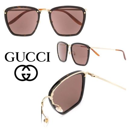 GUCCI 2020 SS Blended Fabrics Square Sunglasses 