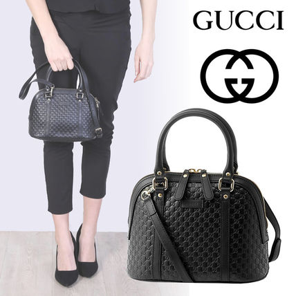 GUCCI Plain Elegant Style Logo Handbags 