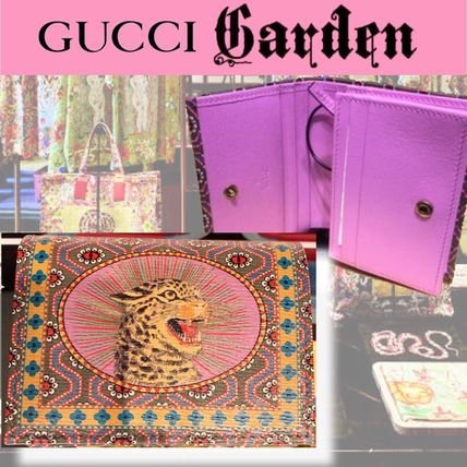 GUCCI Unisex Other Animal Patterns Leather Folding Wallet 