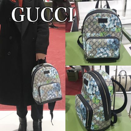 GUCCI Flower Patterns Backpacks 