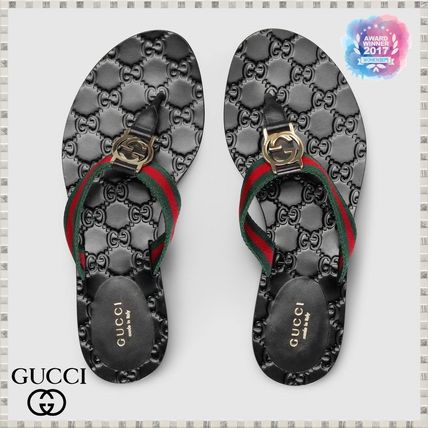 GUCCI 2019 SS Gg Thong Web Sandal 270374H90208476 