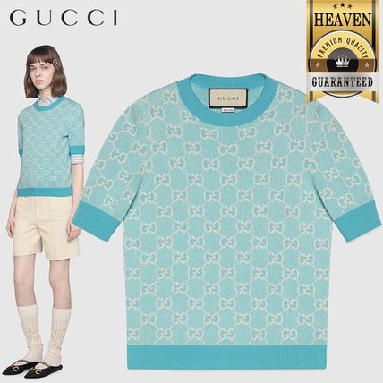 GUCCI 2020 21AW Gg Cotton Wool Piquet Top