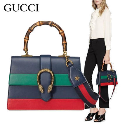 GUCCI Dionysus 2020 SS Stripes Blended Fabrics 2WAY Other Animal Patterns Leather