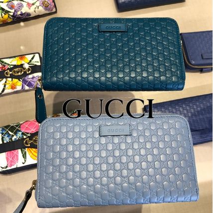 GUCCI Leather Long Wallet Logo Accessories