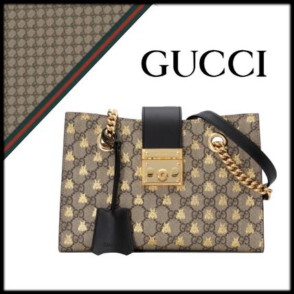 GUCCI 2019 SS Monogram Blended Fabrics 2WAY Chain Other Animal Patterns