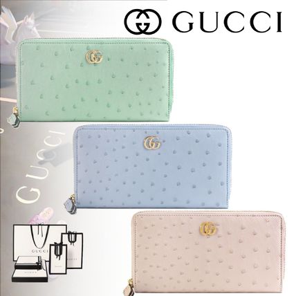 GUCCI 2019 SS Plain Leather Long Wallet Long Wallets