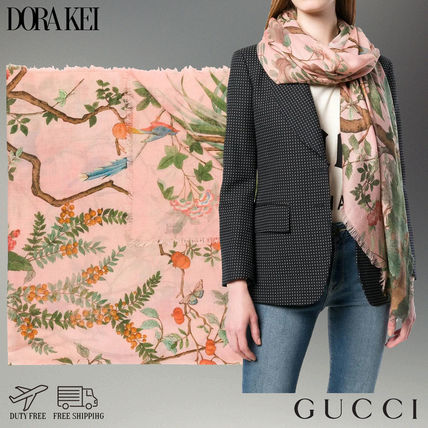 GUCCI Flower Patterns Cotton Elegant Style 