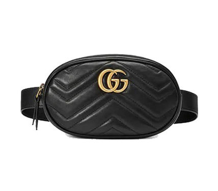 GUCCI GG Marmont 2018 19AW Plain Leather Party Style Bags 