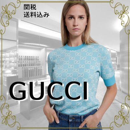 GUCCI 2020 21AW Gg Cotton Wool Piquet Top 629456XKBHQ4692 