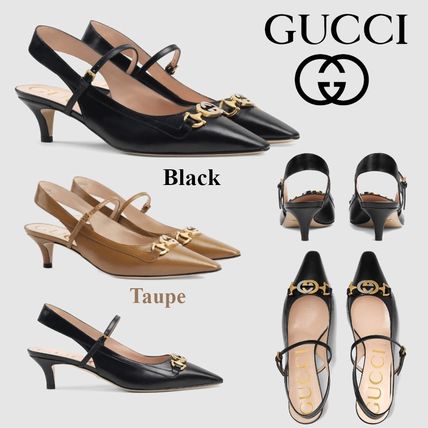 GUCCI 2019 20AW Plain Leather Office Style Elegant Style Logo 