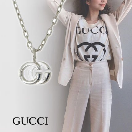 GUCCI Casual Style Unisex Chain 18K Gold Office Style 