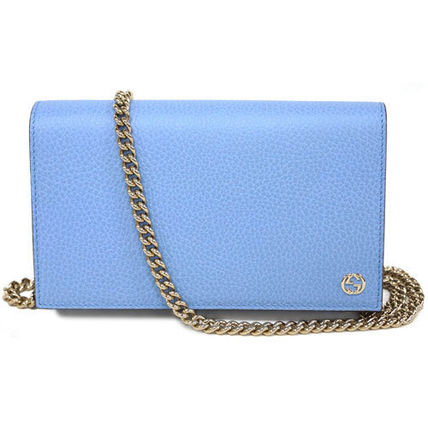 GUCCI Plain Chain Wallet Long Wallets 