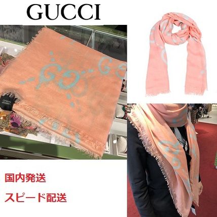 GUCCI Gucci Ghost KnitFur Scarves 
