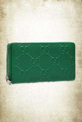 GUCCI 2020 21AW Leather Logo Long Wallets 