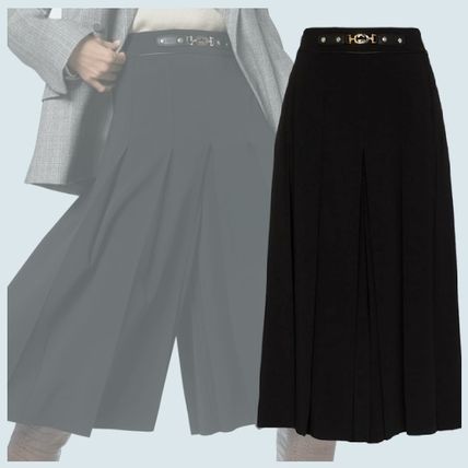 GUCCI Plain Medium Elegant Style Logo Bottoms 