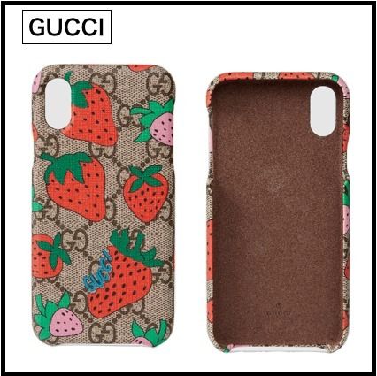 GUCCI 2019 SS Unisex iPhone XR Logo Smart Phone Cases 