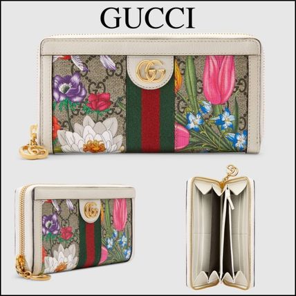 GUCCI Ophidia 2020 SS Flower Patterns Long Wallet Logo Long Wallets 523154 92YBC 9759 