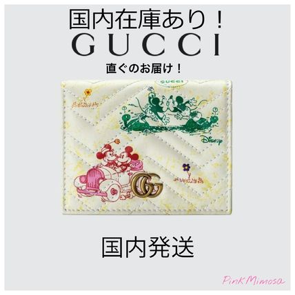 GUCCI 2019 20AW Online Exclusive Disney X Gucci Gg Marmont Card Case Wallet 616768 1TZAM 9183 