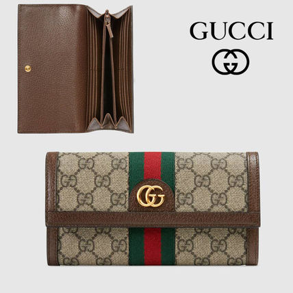 GUCCI 2020 SS Unisex Leather Long Wallets 
