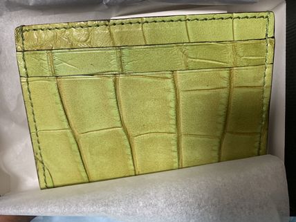 GUCCI Tropical Patterns Crocodile Card Holders 