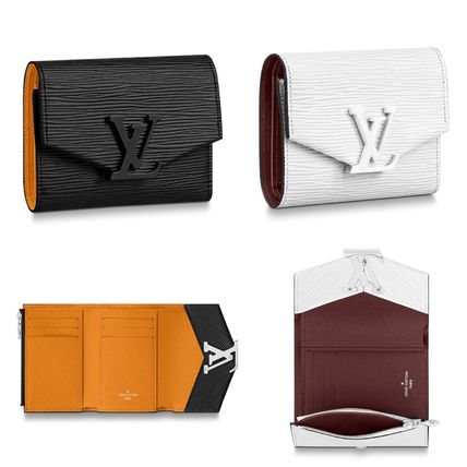 Louis Vuitton EPI Plain Leather Folding Wallet Logo Folding Wallets 