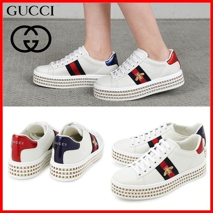GUCCI Ace Sneaker With Crystals 505995 DOPE0 9095 