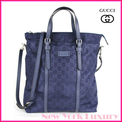 GUCCI Monogram Casual Style Unisex Nylon A4 2WAY