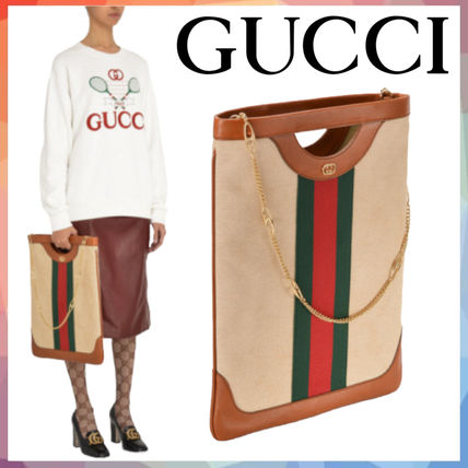 GUCCI 2020 SS Monogram Casual Style A4 2WAY Logo Totes