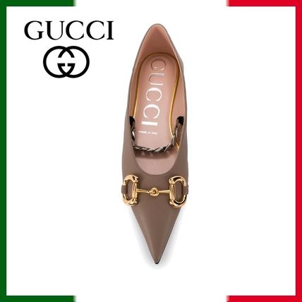 GUCCI 1955 Horsebit 2020 21AW Chain Leather Party Style Elegant Style Flats 