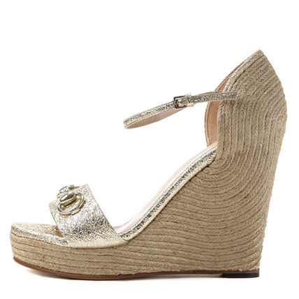 GUCCI Plain Leather Sandals 