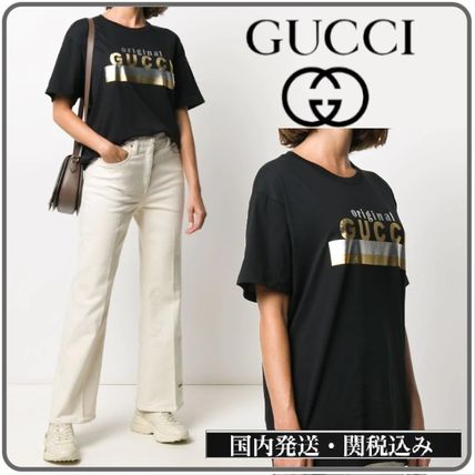 GUCCI 2020 21AW Crew Neck Street Style Plain Cotton Medium Short Sleeves 