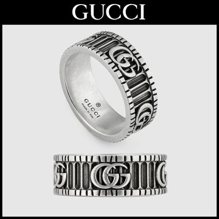 GUCCI 2018 19AW Ring With Double G In Silver