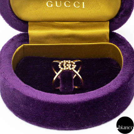 GUCCI 2019 20AW Gg Running X Ring With Diamonds