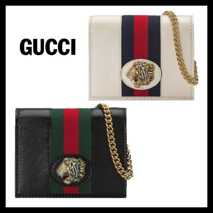 GUCCI 2020 21AW Unisex Street Style Plain Card Holders 